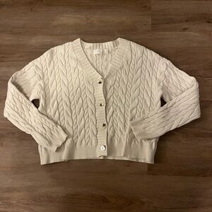 Cyrus Cream Cable Knit Cardigan